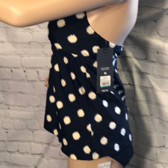 Mossimo Black Polka Dot Padded Tankini Top New With Tags Medium - Picture 3 of 10
